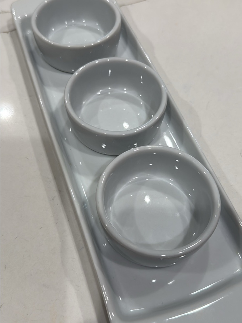 Food Network Ceramic Round 2.75”D Condiment food tray